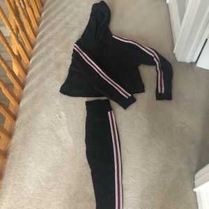 TNA Matching Track Suit- Cropped hoodie & leggings